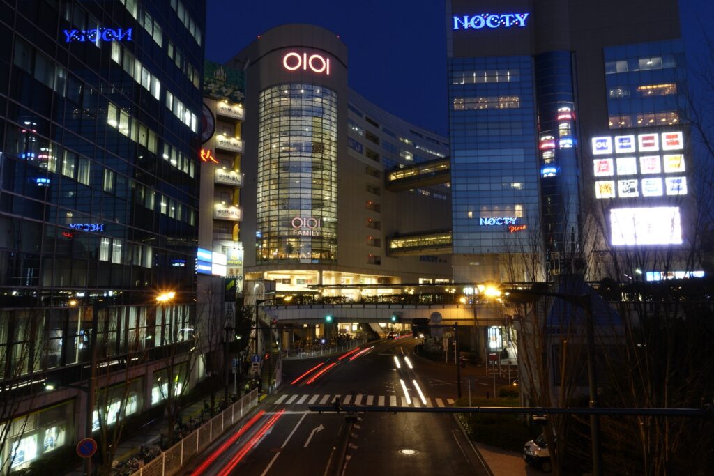 Night scene of Mizonokuchi