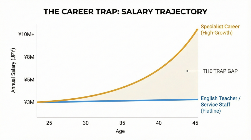 The career trap: salary trajectory