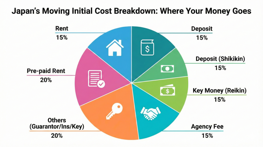 Japan's initial cost breakdown